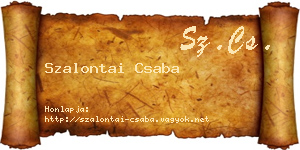 Szalontai Csaba névjegykártya