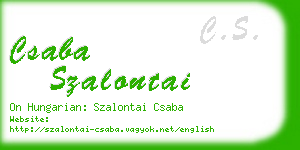 csaba szalontai business card